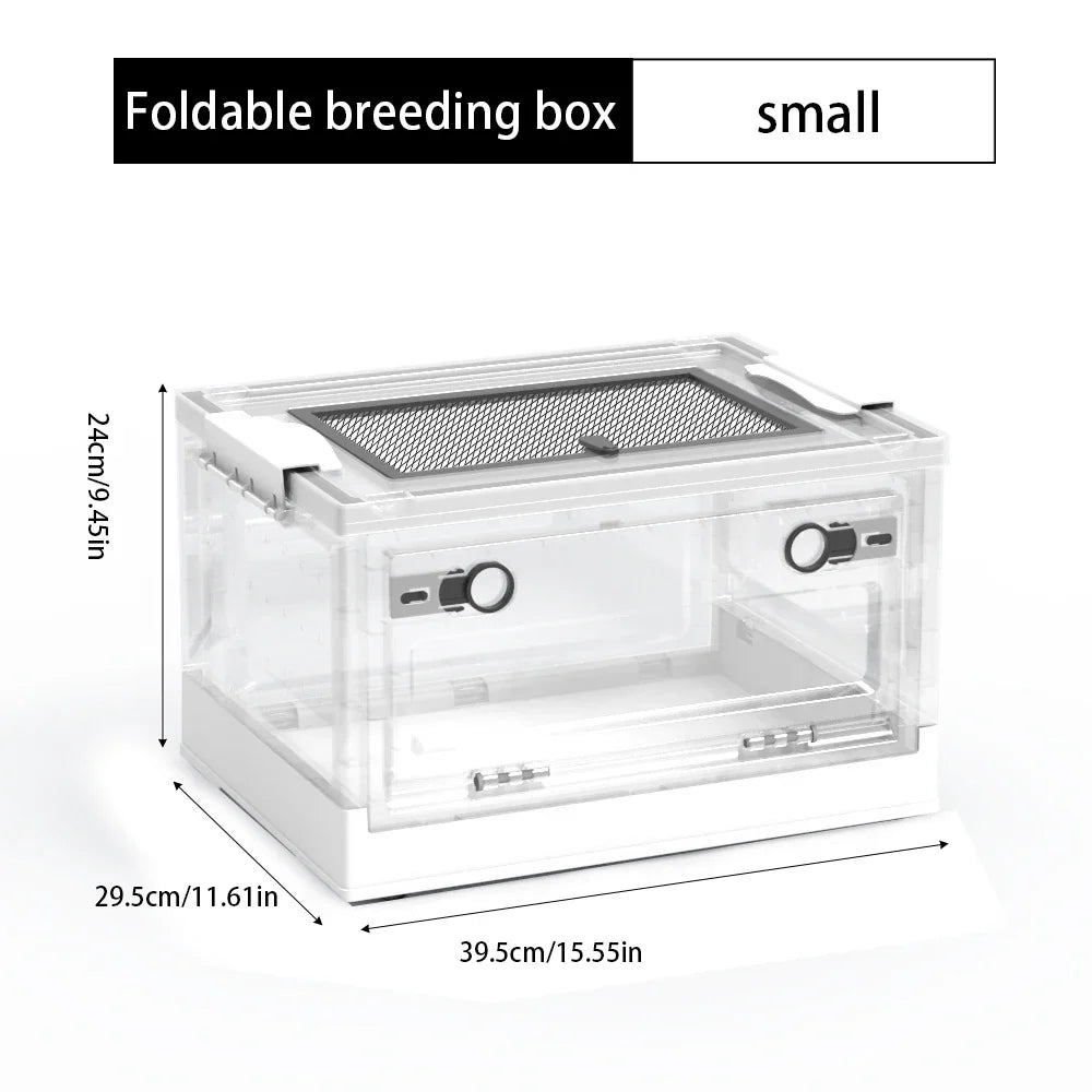 Foldable and Stackable Small Animal Terrarium – 3 Colors