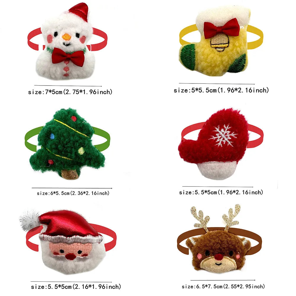 50/100pcs Christmas Small Dog Bow Ties - MyPetDollar.com