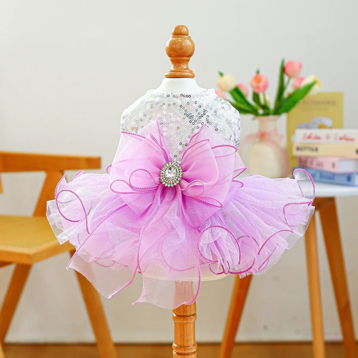 Elegant Black Lace Sling Pet Dog Dress Heart - MyPetDollar.com