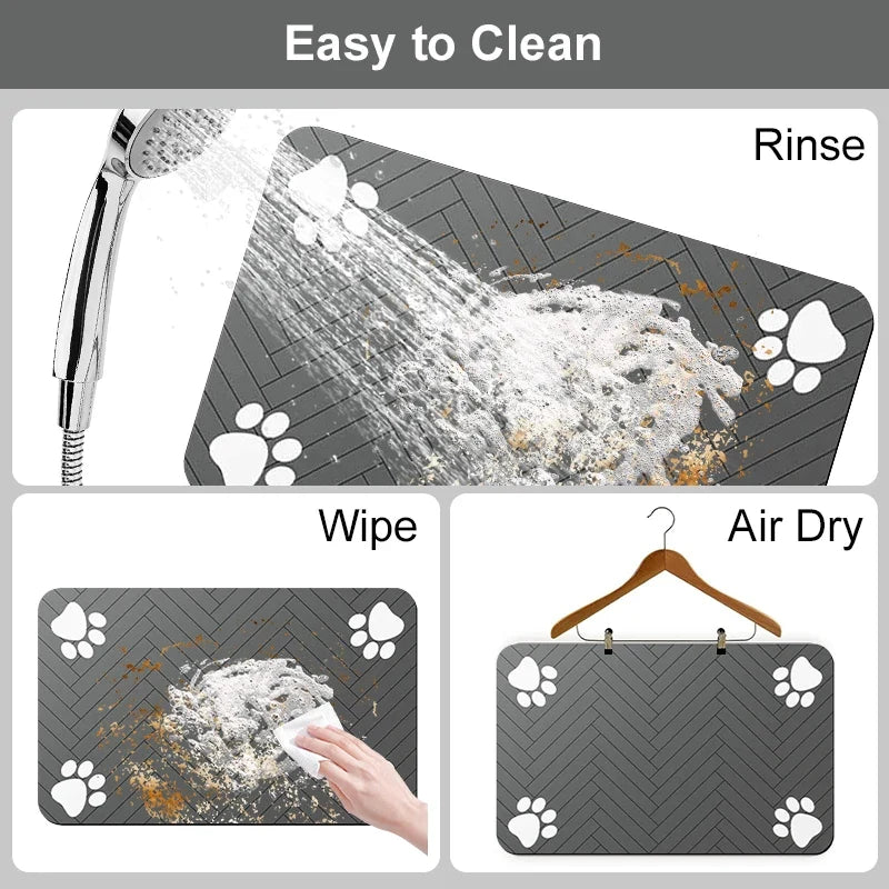 Rubber Pet Feeding Mat for Food and Water Bowl – view 5