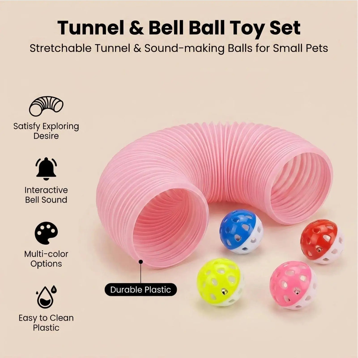 Hamster Tubes Foldable Expandable Exercising - MyPetDollar.com