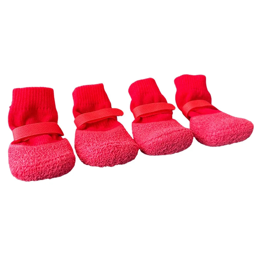 4Pcs/Set Portable Anti-slip Dog Shoes - MyPetDollar.com