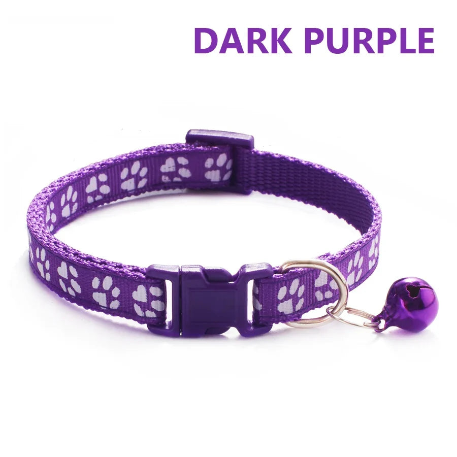 Adjustable Footprint Pet Collar – 12 Colors