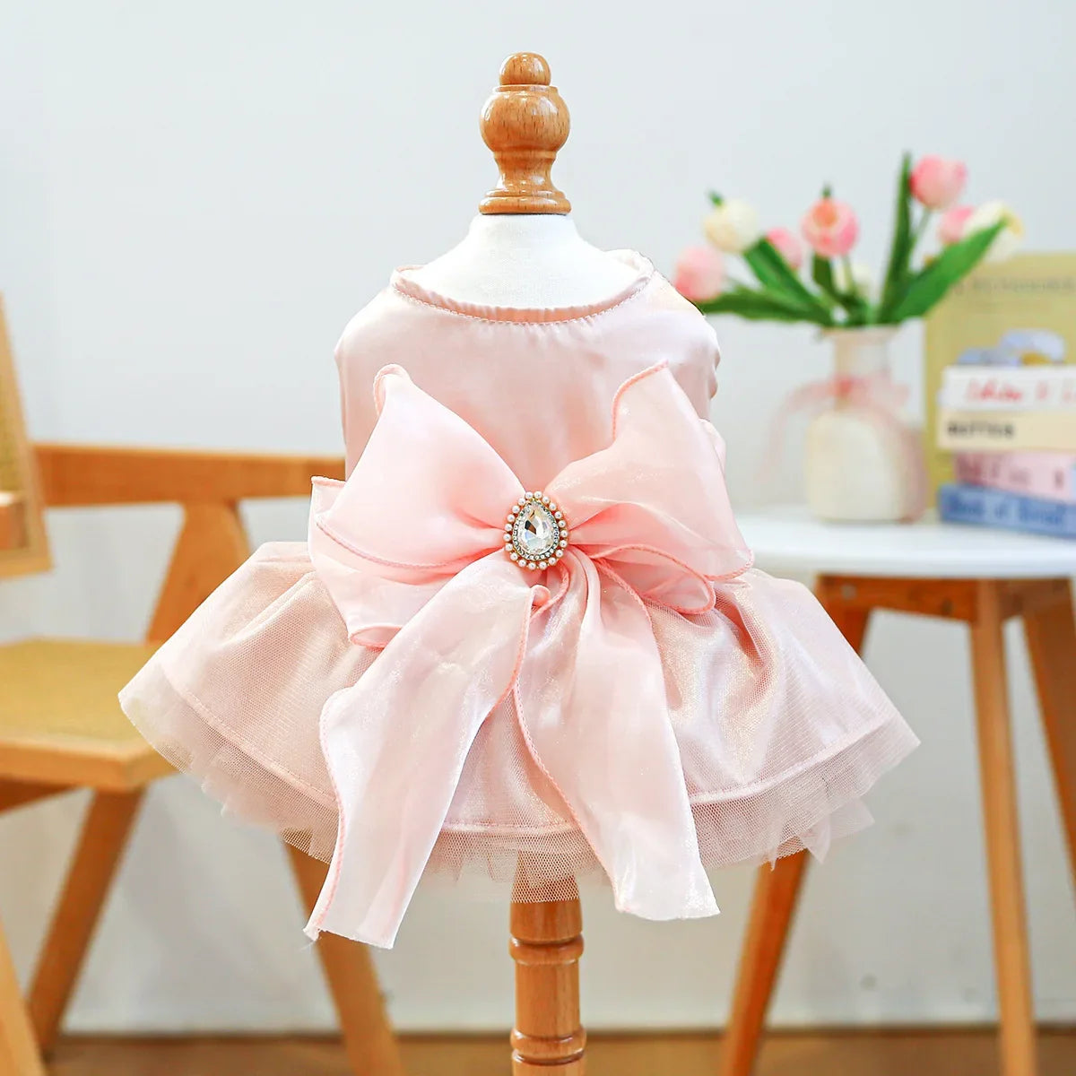 Elegant Black Lace Sling Pet Dog Dress Heart - MyPetDollar.com
