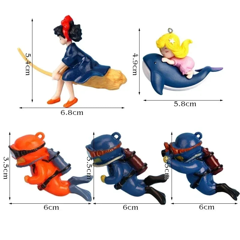Floating Diver Fish Tank Ornament Cute PVC - MyPetDollar.com