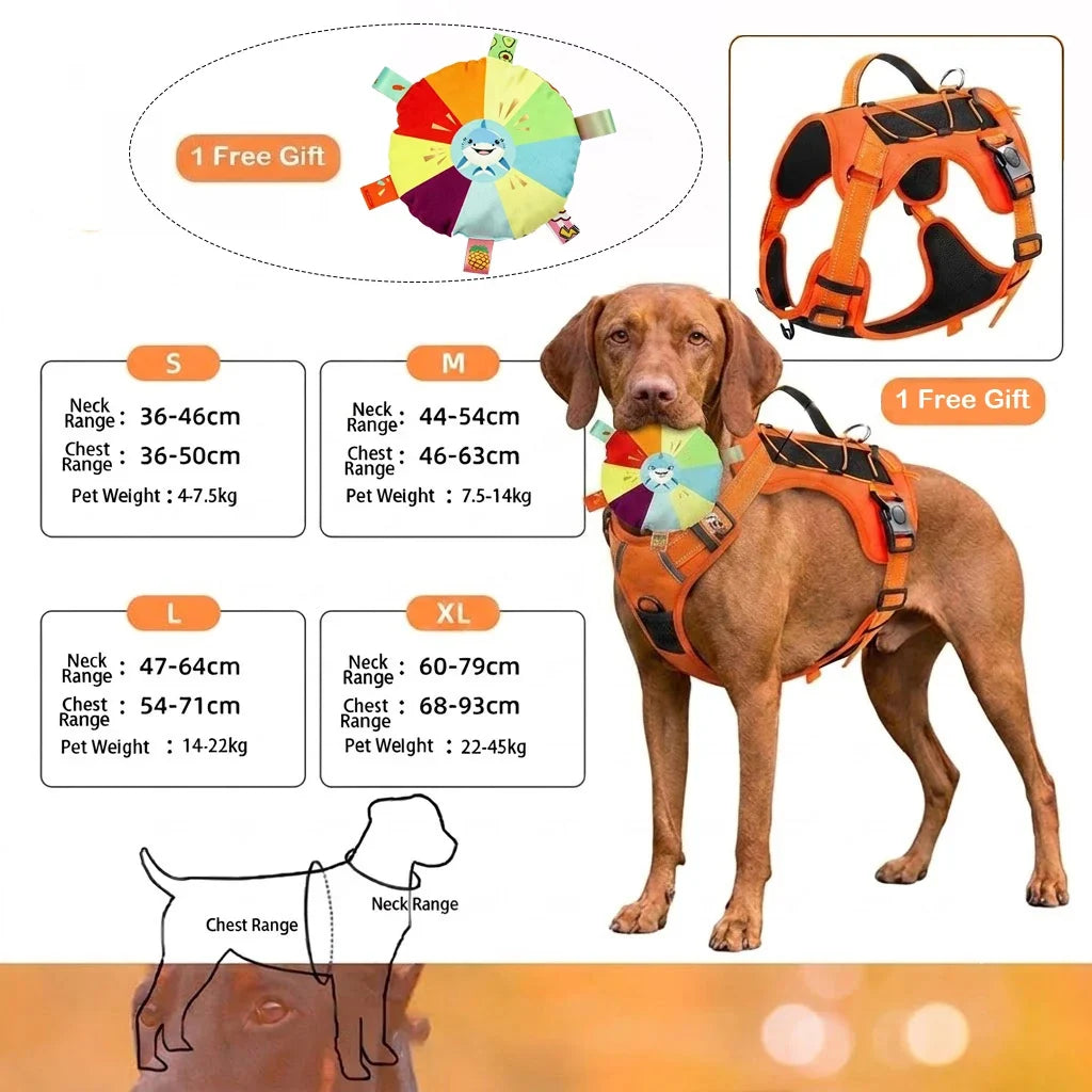 New Reflective Tactical Dog Harness No Pull - MyPetDollar.com
