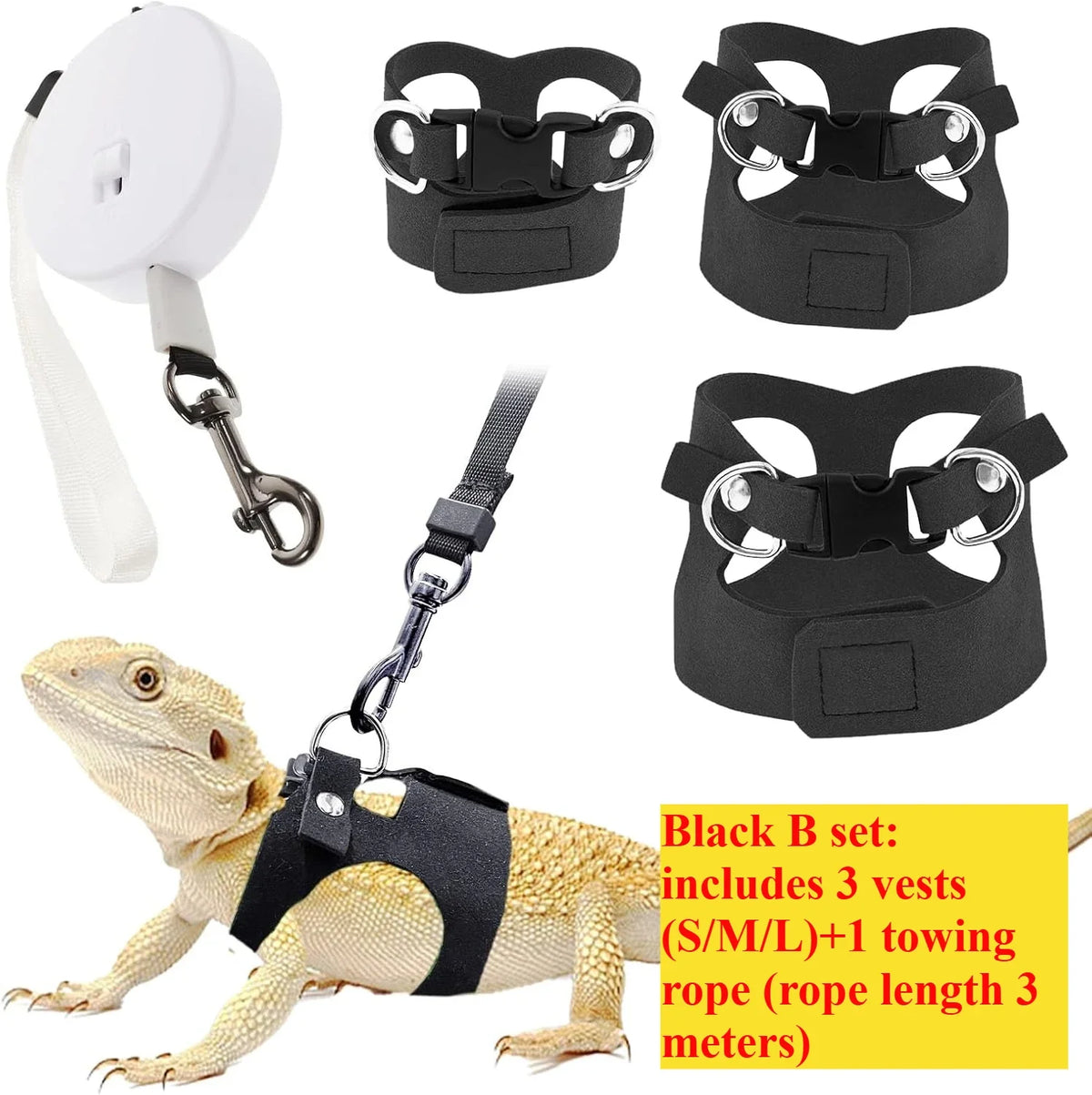 Adjustable Soft Leather Vest for Bearded Dragons Includes for Reptiles