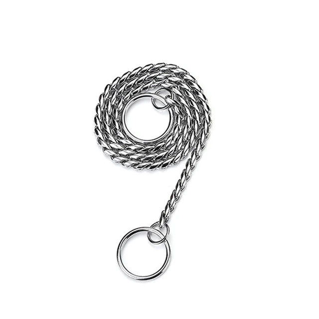Snake Chain Dog Choke Collar Stainless Steel - MyPetDollar.com