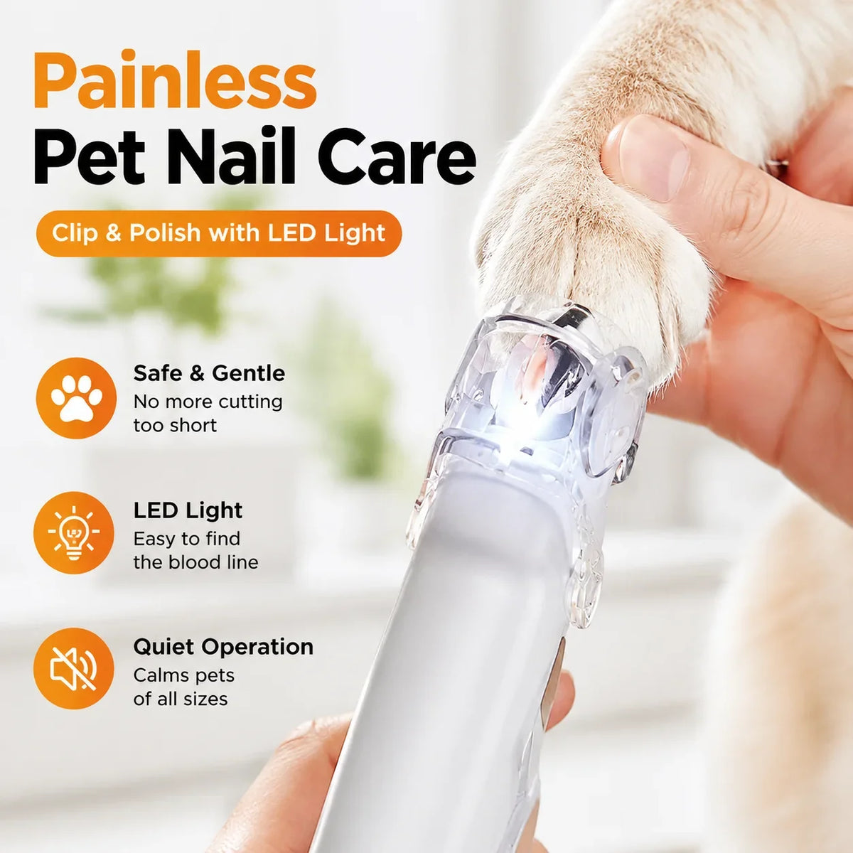 Pet Nail Clipper and Polisher for Cats Dogs - MyPetDollar.com