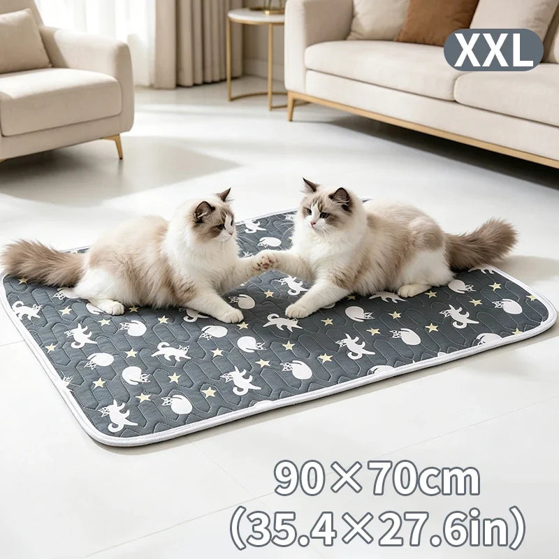 Non-Slip Summer Ice Silk Pet Cooling Mat Waterproof Dog & Cat Sleeping