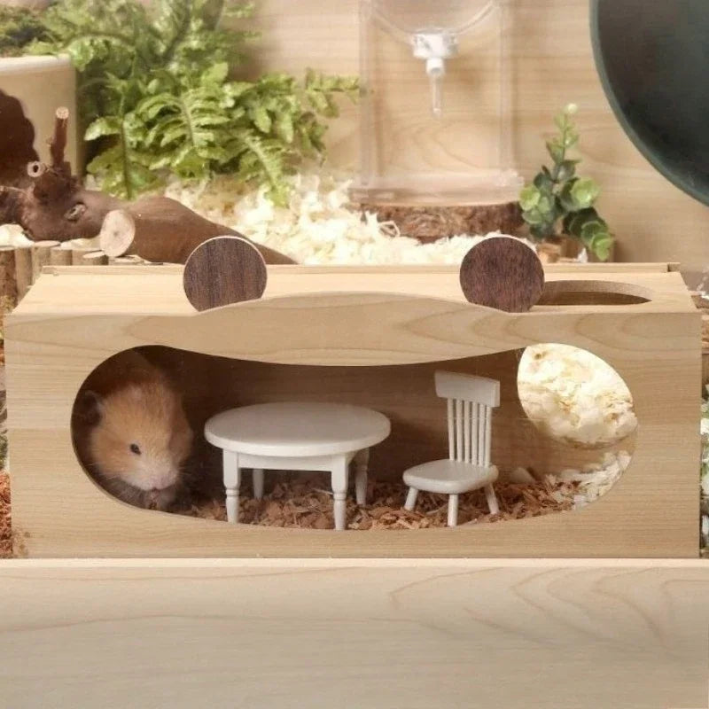 Wooden Hamster Tunnel Golden Hamster - MyPetDollar.com