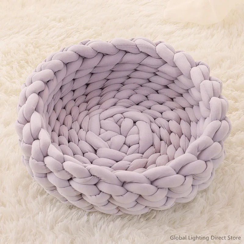 Handmade Knit Warm Soft Dog Cat Bed Mats Pet - MyPetDollar.com