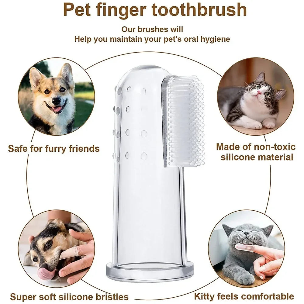 Dog Toothbrush Soft Silicone Fingerbrush for - MyPetDollar.com