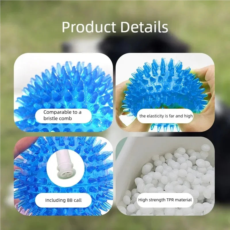 Durable TPR Chew Thorn Ball Polka Dot - MyPetDollar.com