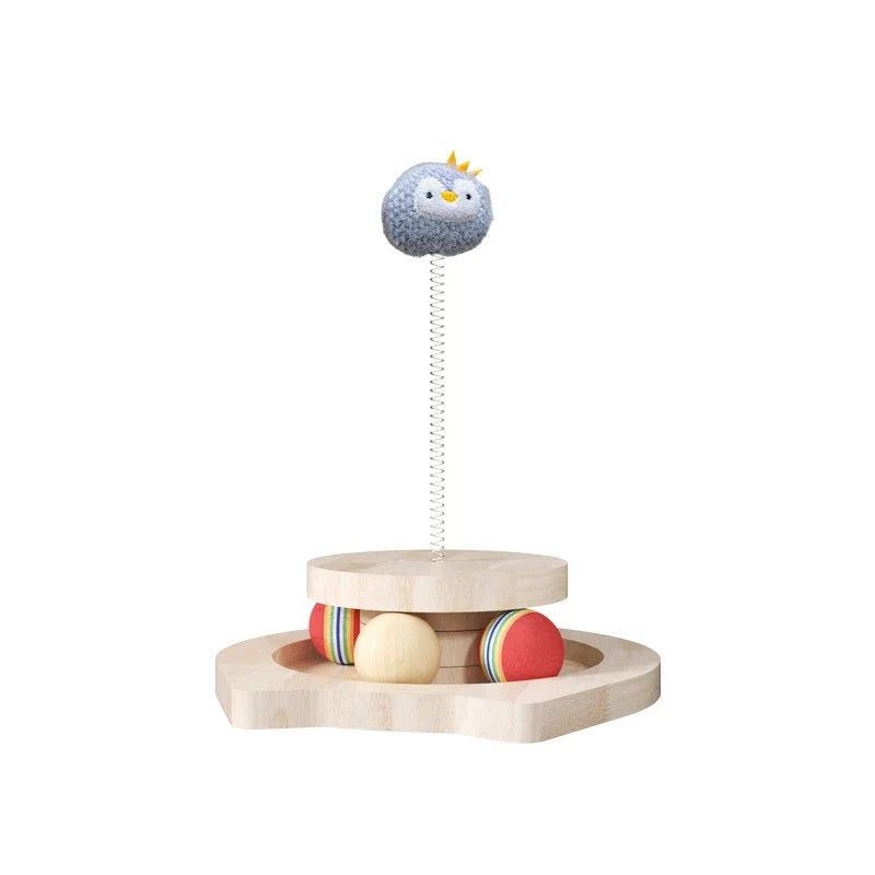 Wooden Cat Toys Interactive Playing Game - MyPetDollar.com