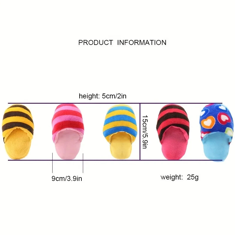 Durable Plush Squeaky Slipper Chew Toy - MyPetDollar.com