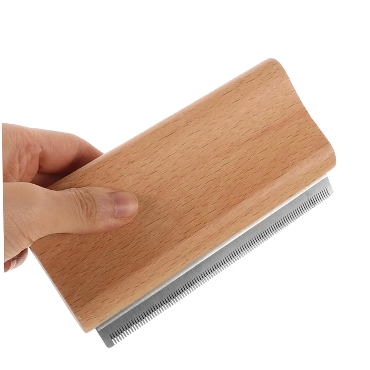 Wood Pet Grooming Brush Comb - Self Cleaning - MyPetDollar.com
