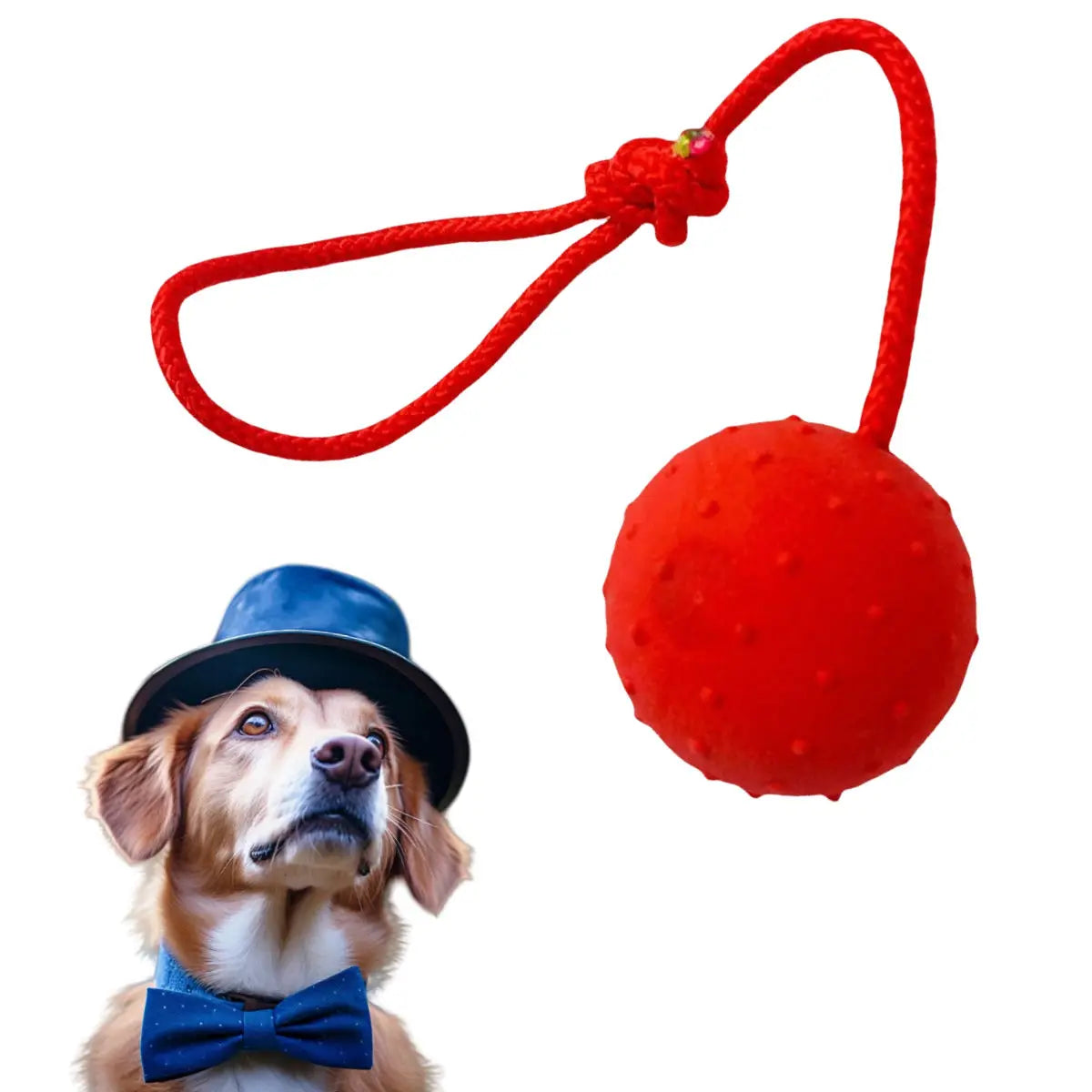 Ball On Rope Dog Toy Bite Resistant Pet Ball - MyPetDollar.com