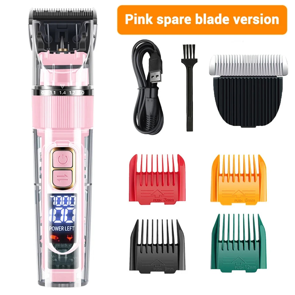 Electric Pet Grooming Clipper with Smart Display Three Speed, Waterproof