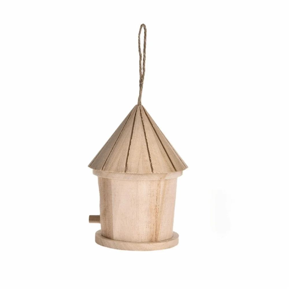 Handmade Wood Hanging Bird House, Durable