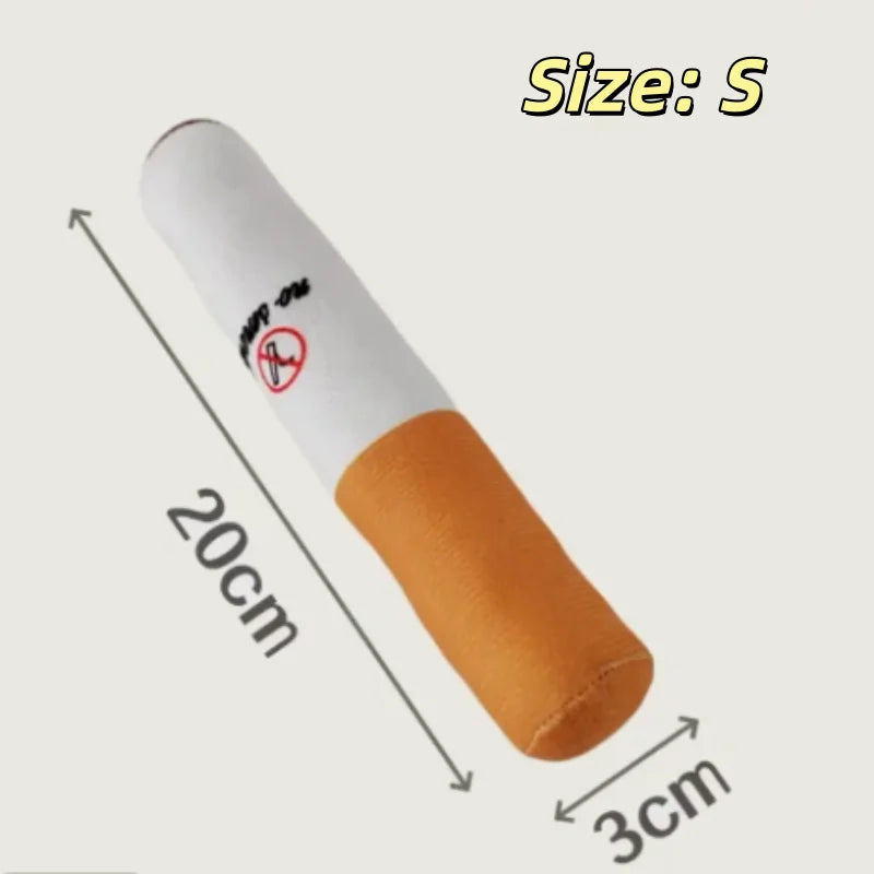 Interactive Funny Pet Toys Cigar Big Smoke Plush Squeak Dog Chew