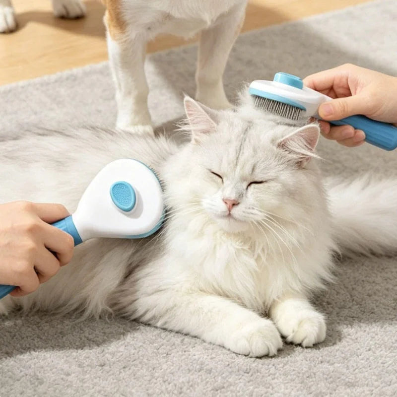 Self‑Cleaning Pet Grooming Brush for Cats & - MyPetDollar.com