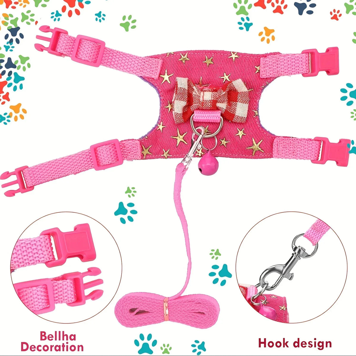 2pcs/set Hamster Harness And Leash Walking - MyPetDollar.com