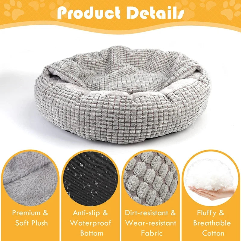 Benepaw Cozy Dog Bed Hooded Fluffy - MyPetDollar.com