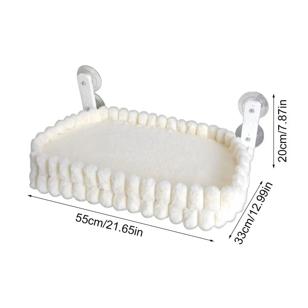 Plush Cat Window Hanging Bed Suction Cup Foldable Detchable Bed