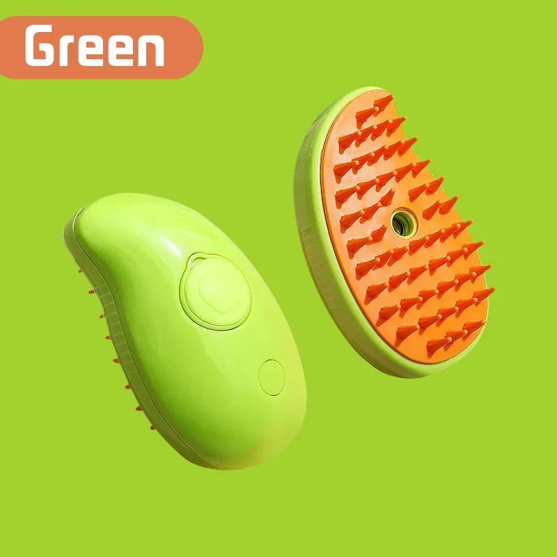 Cat & Dog Spray Massage Grooming Brush 3 in 1 One Button Steam – 5 Colors