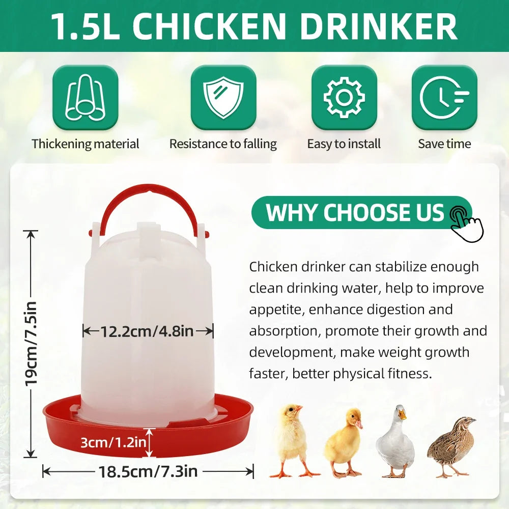 Chicken Poultry Feeder And Waterer Water - MyPetDollar.com