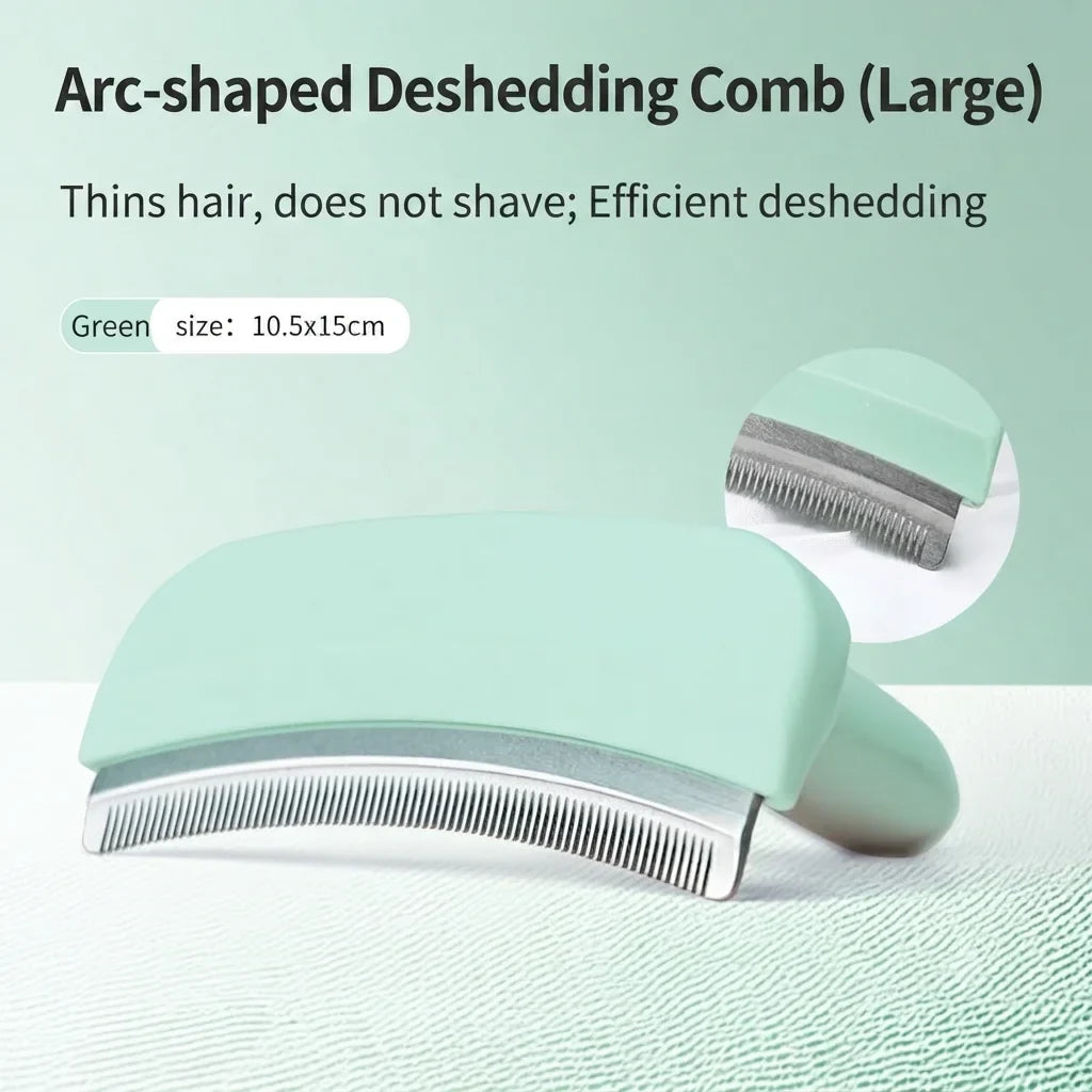 Yy30 Pet Deshedding Brush with Safe Rounded Teeth Non Slip