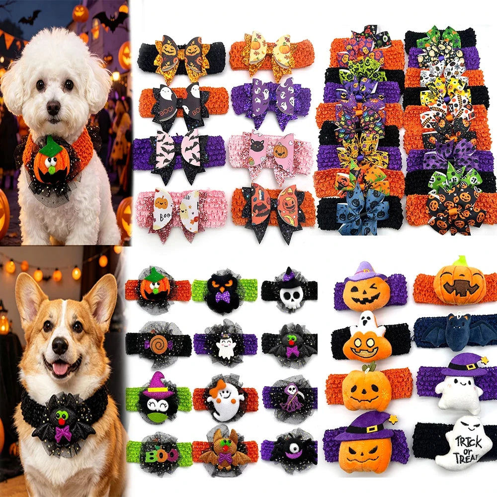 30pcs Pet Grooming Dog Bowtie Halloween - MyPetDollar.com
