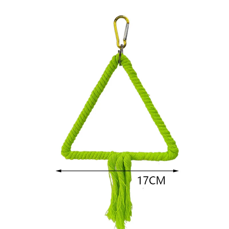 Parrot Cage Swing Toy Round Triangular Iron - MyPetDollar.com