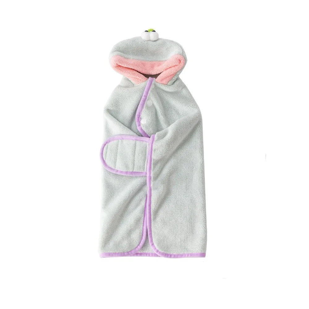Soft Rabbit Ear Design Super Absorbent Dog Hooded Bathrobe Warm