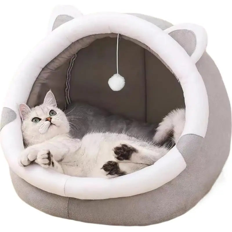 Foldable Pet Tent Cave Bed for Cats Small Dogs Self Warming