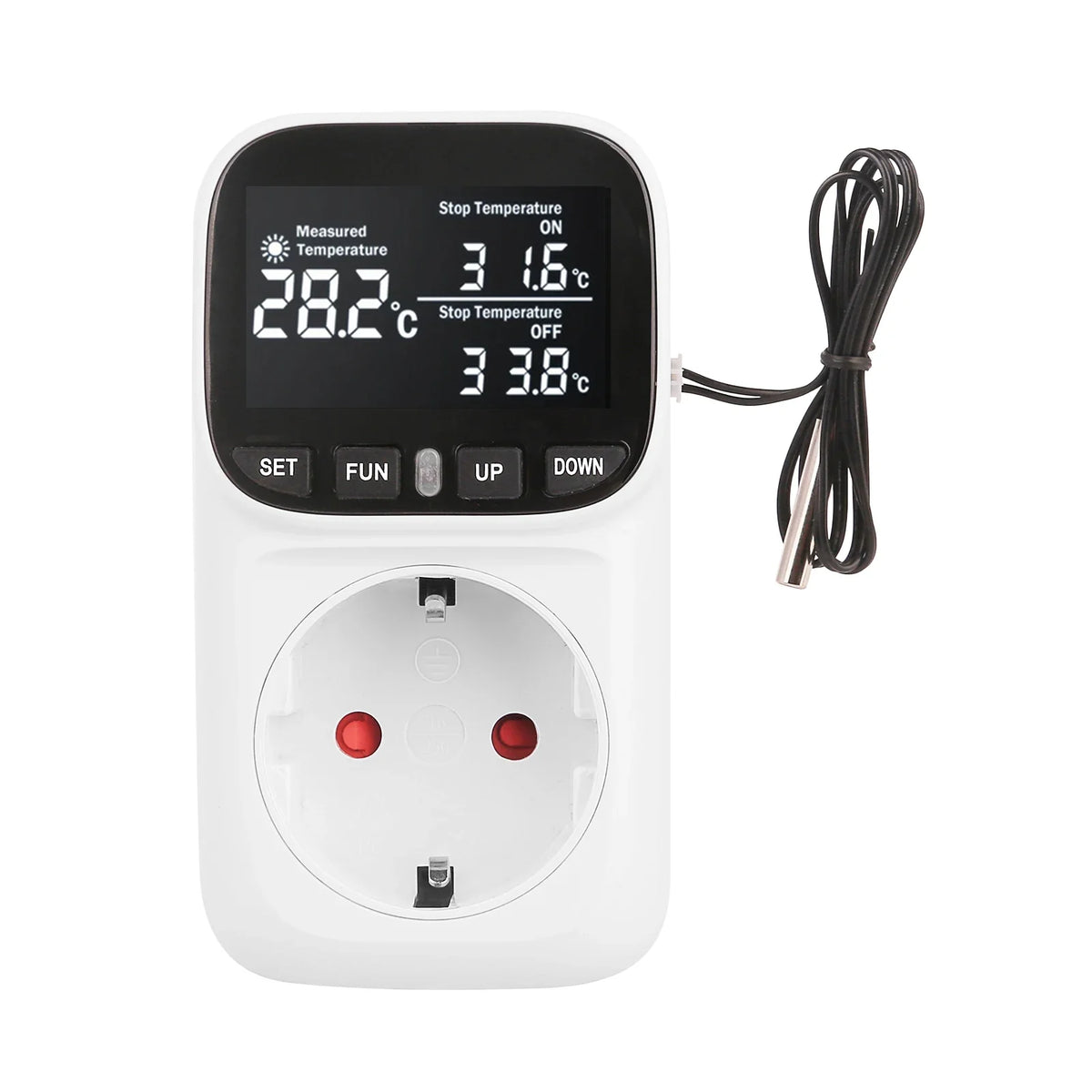 Cooling 240v 10A Temperature Controller Socket Digital Display Smart – 4 Colors