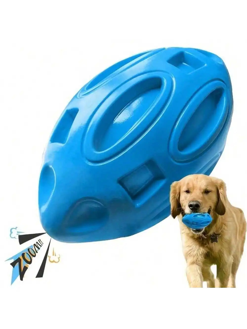 Durable Indestructible Squeaky Rugby Ball Dog Chew Plaything