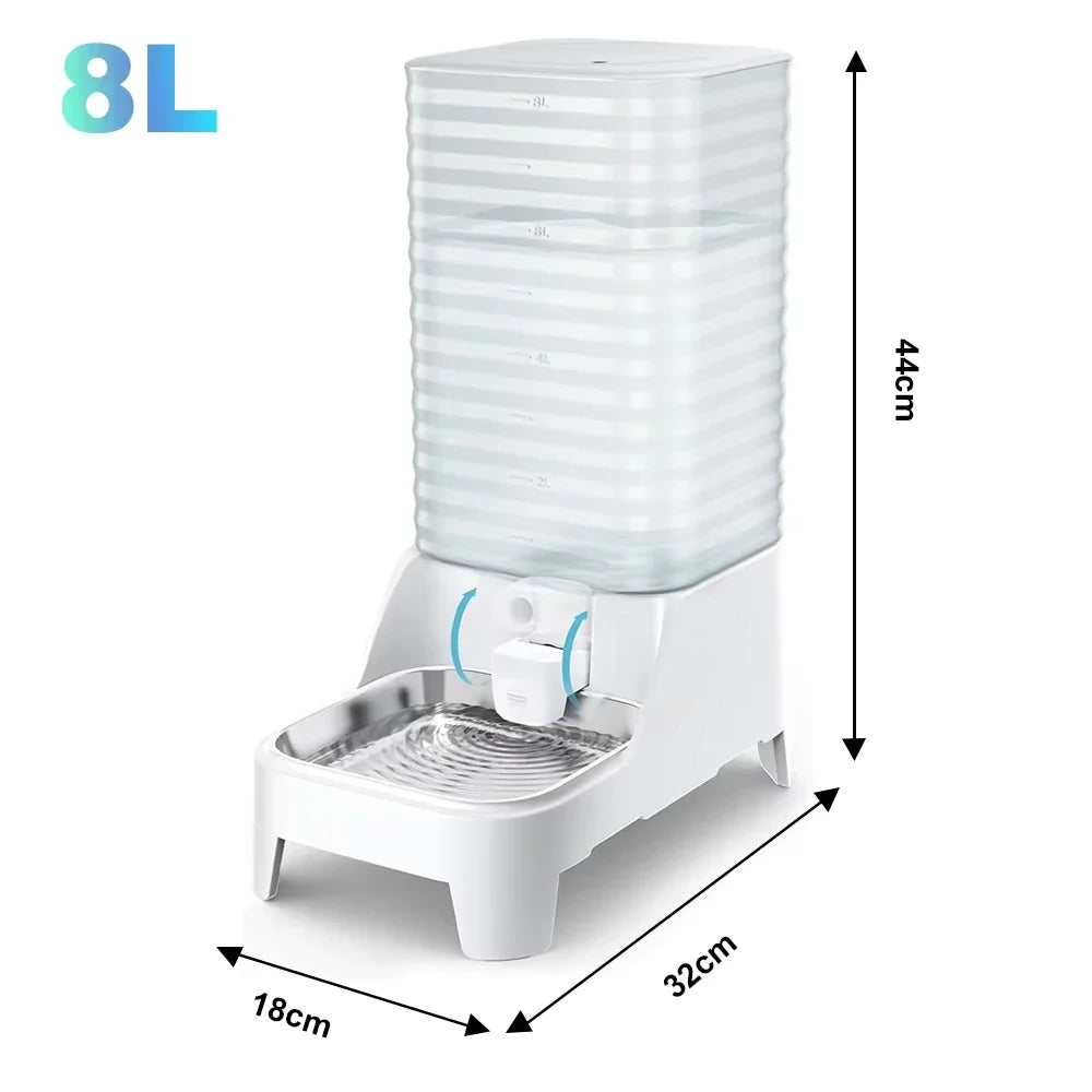 Furpipi 8l Large Capacity Automatic Pet Food Feeder