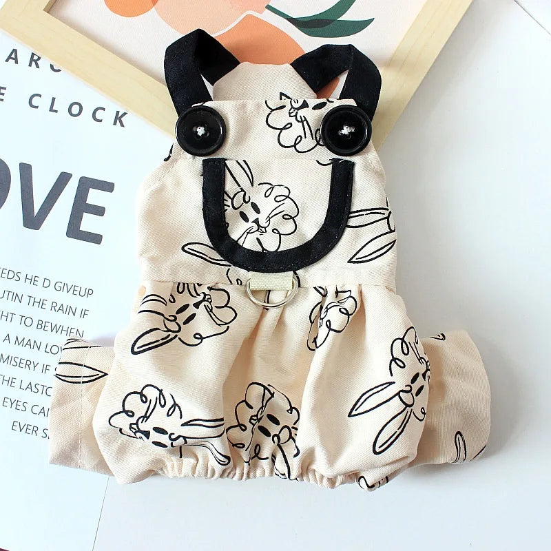 Pet Dog Jumpsuits for Rabbit Print Dog Sling - MyPetDollar.com