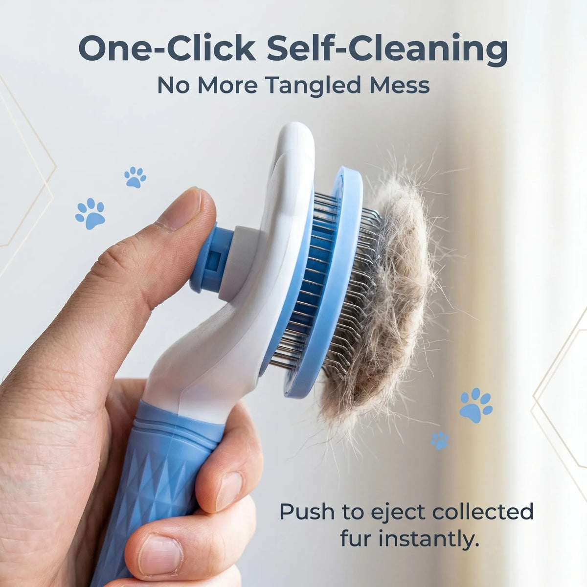 Bioline Self Cleaning Slicker Brush Dog Cat - MyPetDollar.com