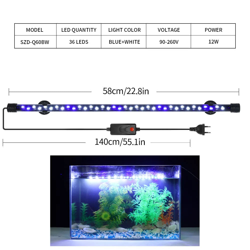 90-260V Aquarium Light LED Waterproof Fish - MyPetDollar.com