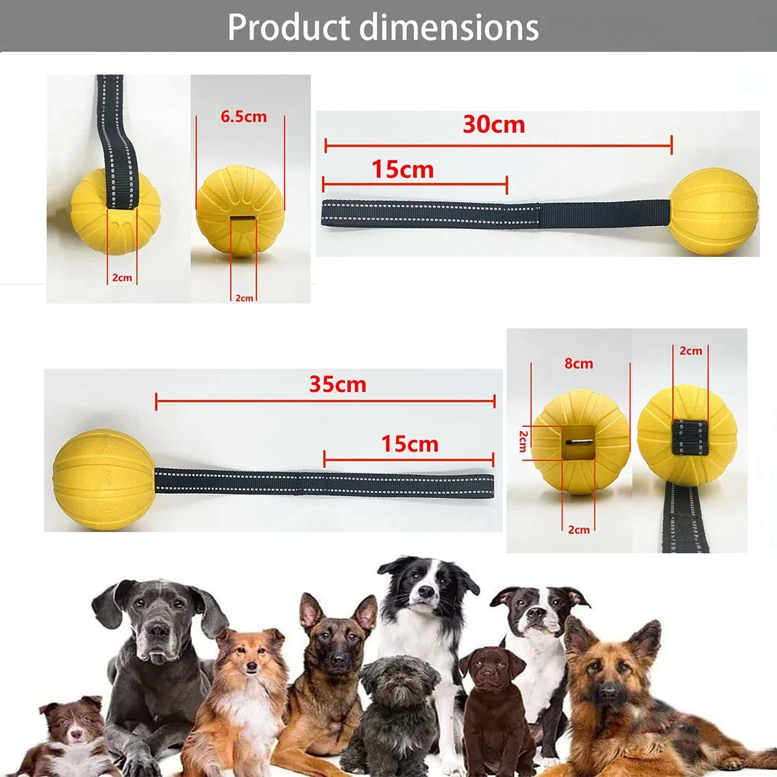 Dog Toy Balls On a Rope for Small Medium - MyPetDollar.com