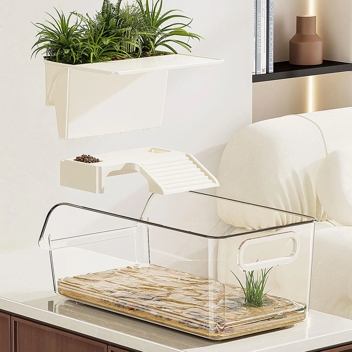 Turtle Tank with Basking Ramp Reptile - MyPetDollar.com