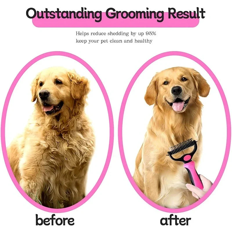 Pet Deshedding Brush Cat Comb Undercoat Rake - MyPetDollar.com