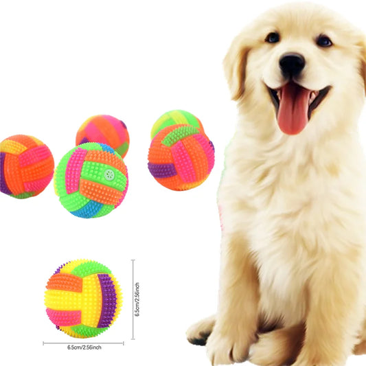 Glow in Dark Dog Ball Toy - LED Bouncy Chew - MyPetDollar.com