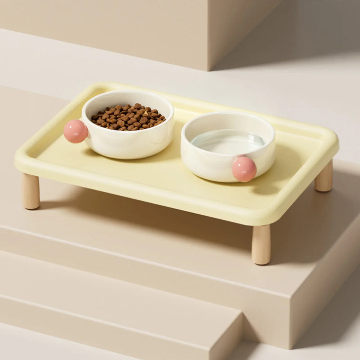 Elevated Cat Food Bowl Platform Portable for - MyPetDollar.com
