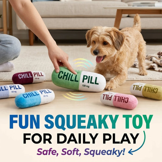 Pet Pill Indestructible Plush Capsule Dog - MyPetDollar.com