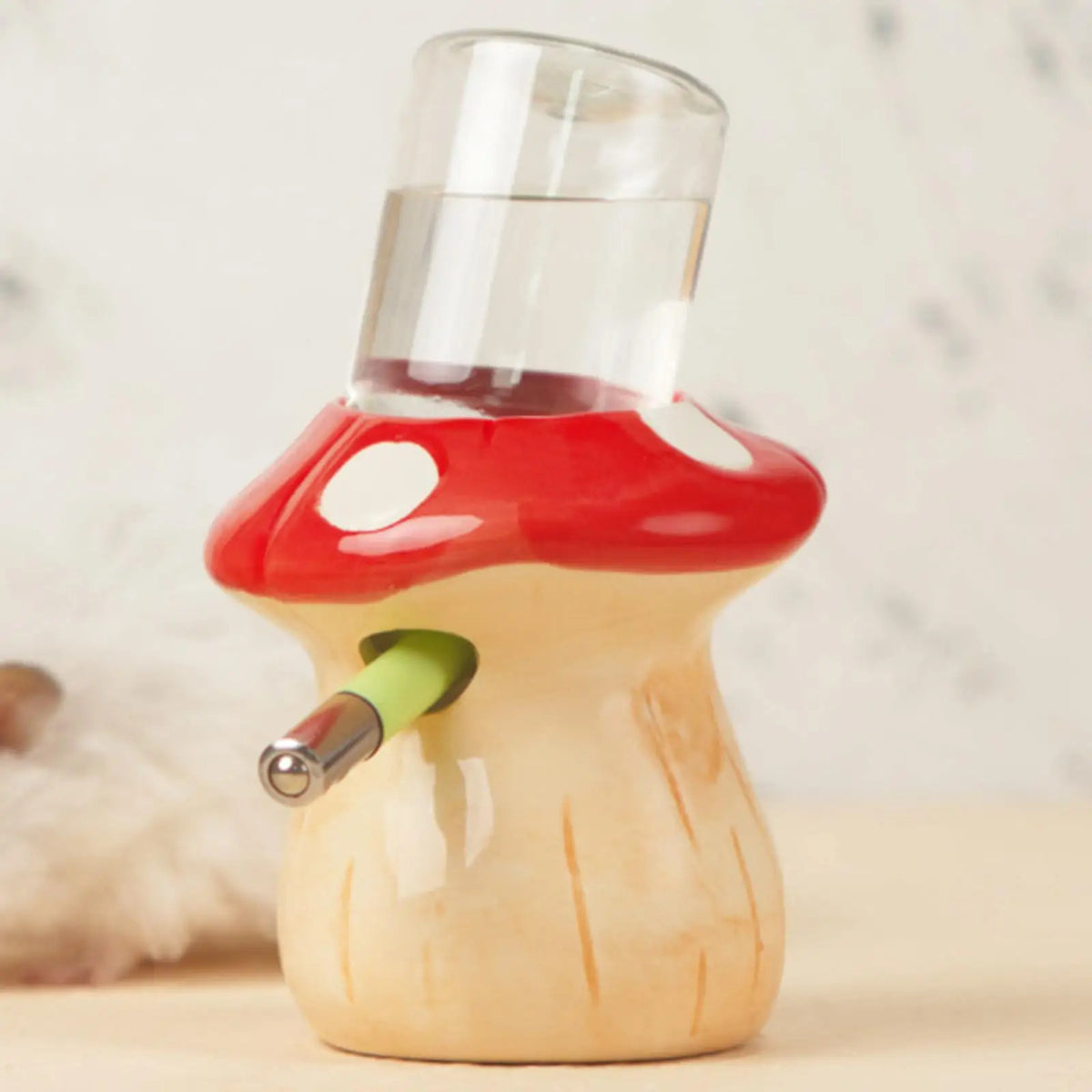 Hamster Water Bottle Mushroom Shape Drinking - MyPetDollar.com
