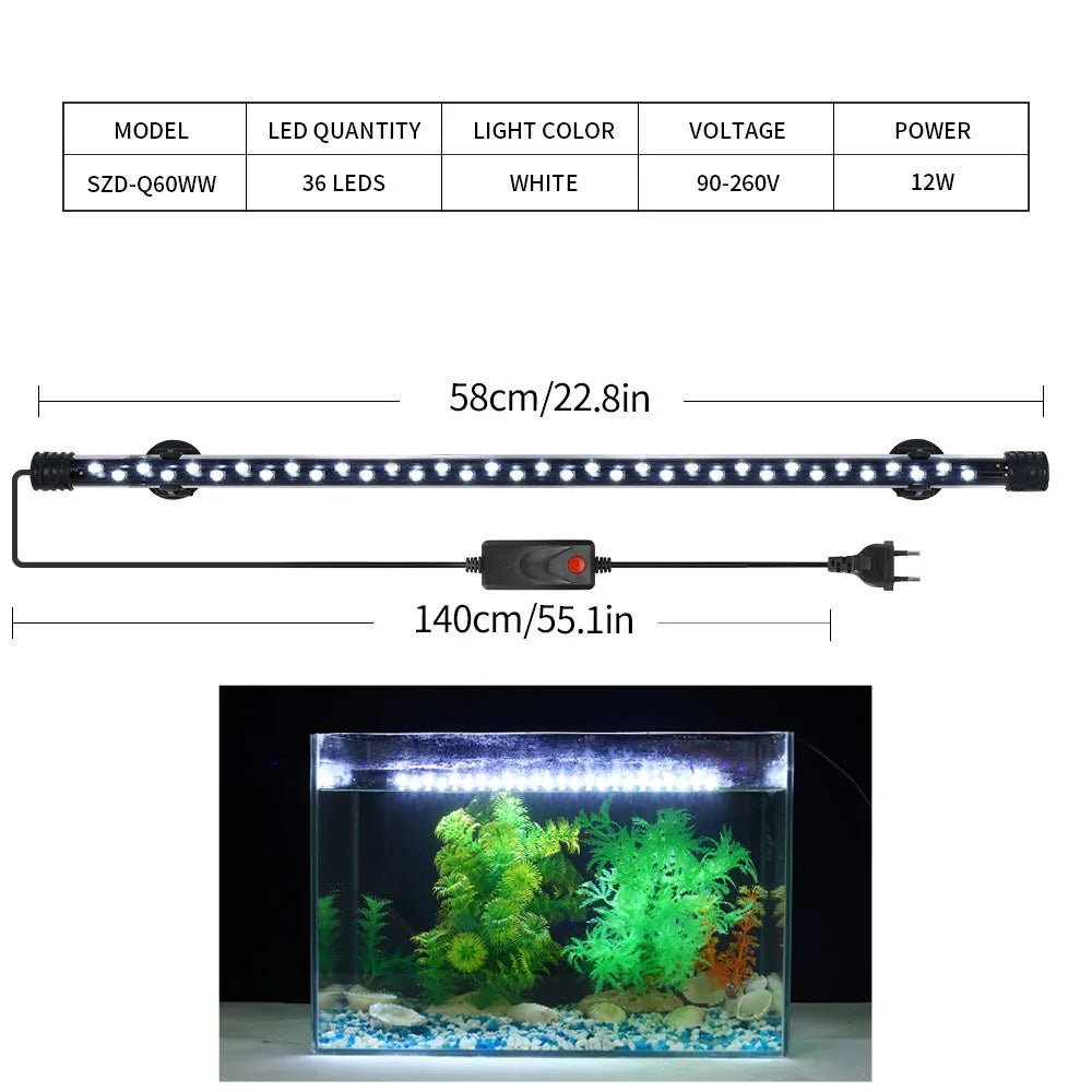 90-260V Aquarium Light LED Waterproof Fish - MyPetDollar.com